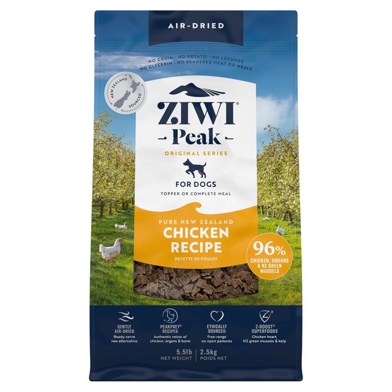 Comida para cães ZIWI Peak, frango seco ao ar, com alto teor de